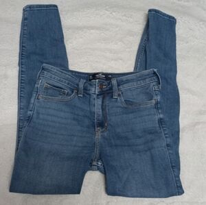 Hollister Jeans Women's Size 4R Blue Denim High-Rise Super Skinny Stretch